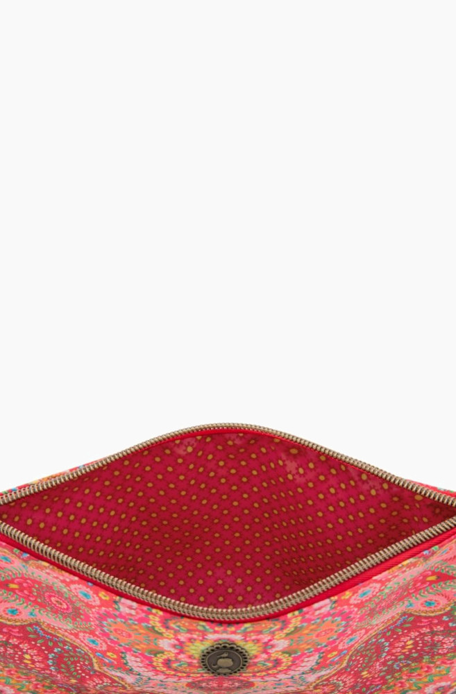 Cosmetic Flat Pouch Medium Moon Delight Red