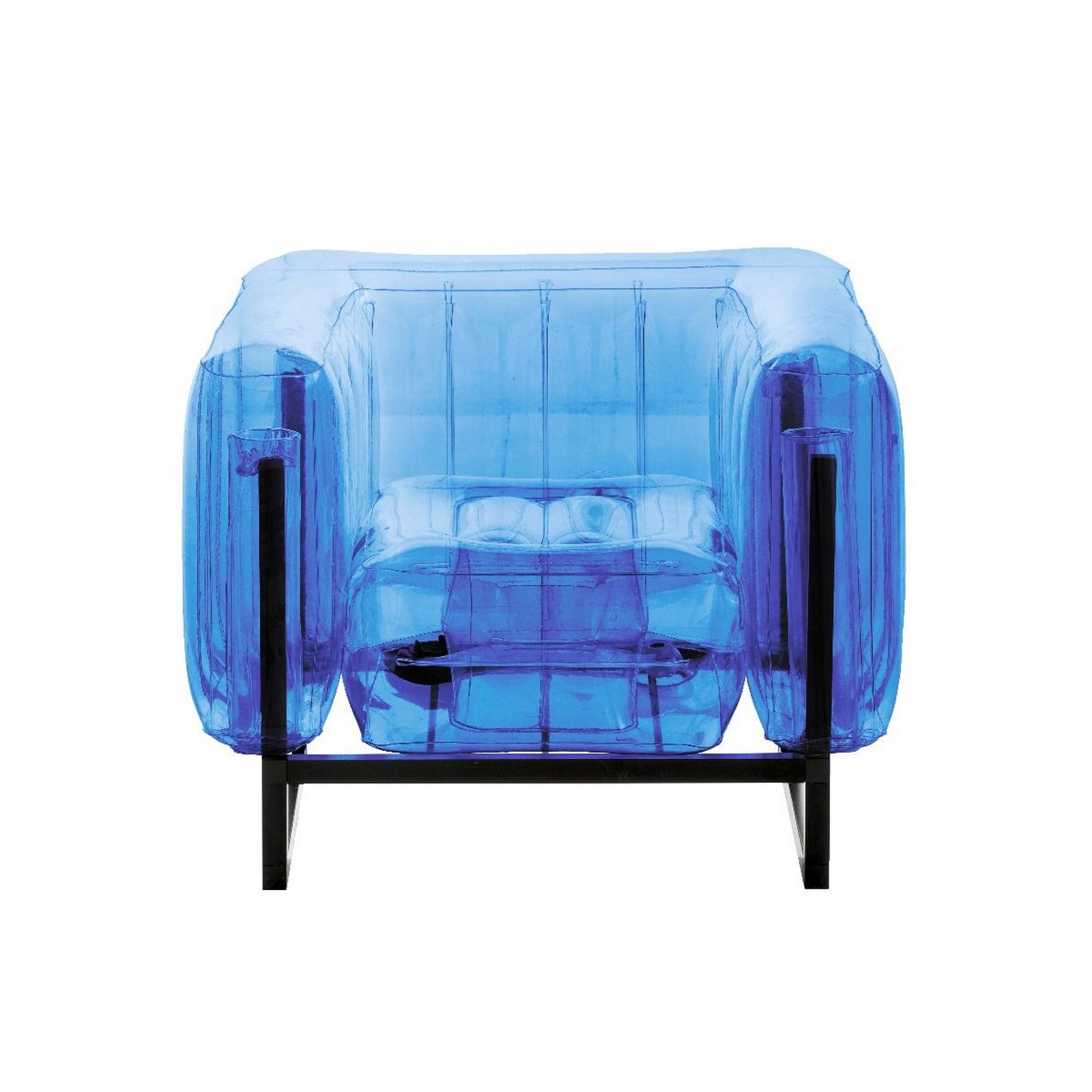 Supergreens Πολυθρόνα ''Yomi'' Eko με Πλαίσιο Αλουμινίου Crystal Μπλε 83x76.5x69.5 εκ.