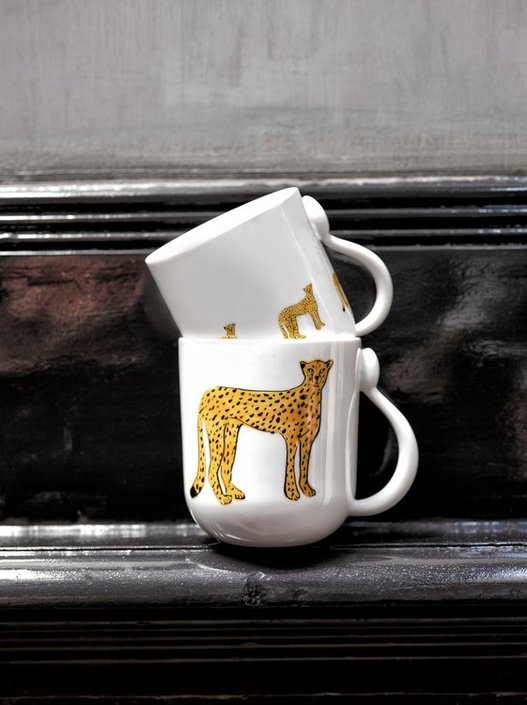 Cheetah Cappuccino Cup & Saucer
