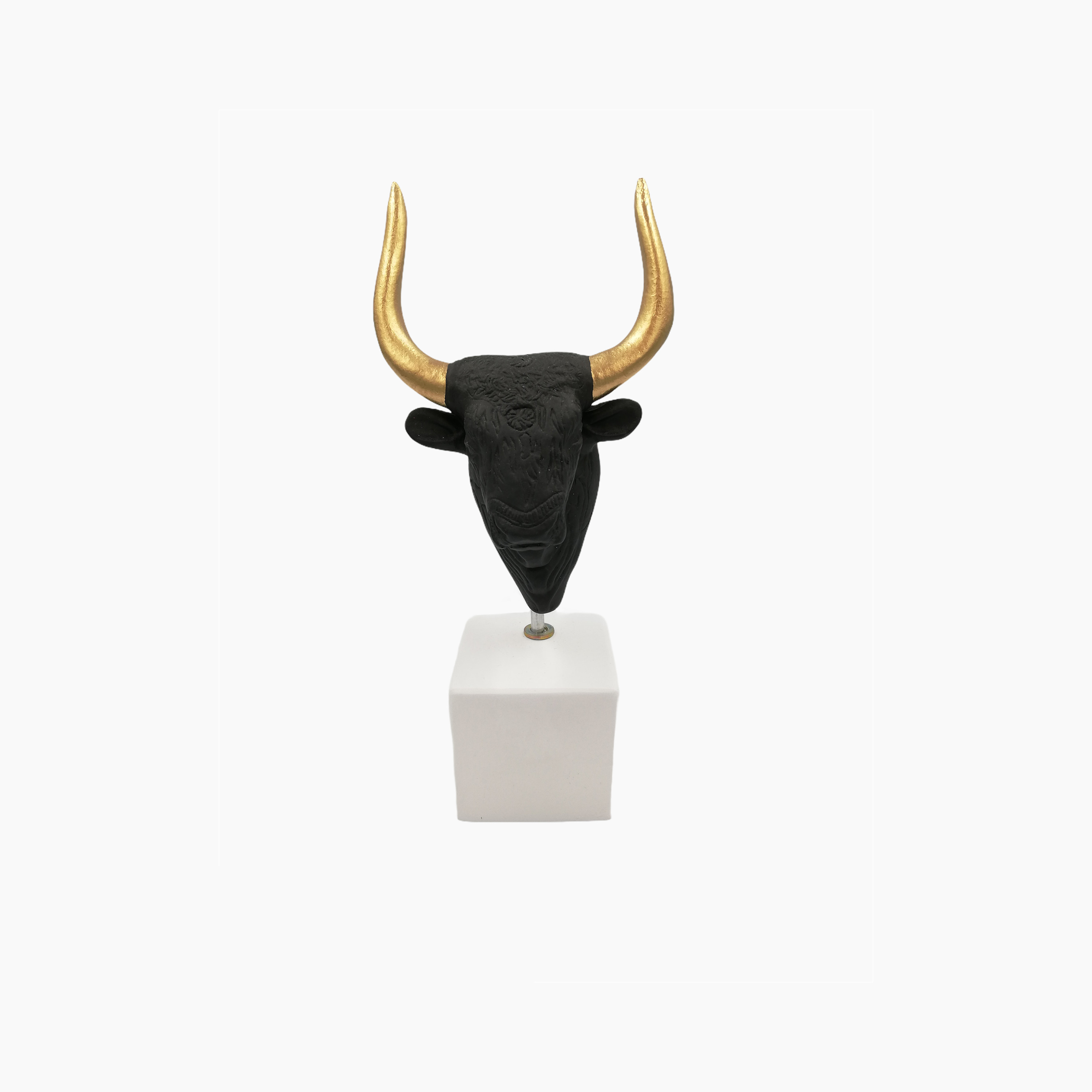Taurus Head Black Gold Horns