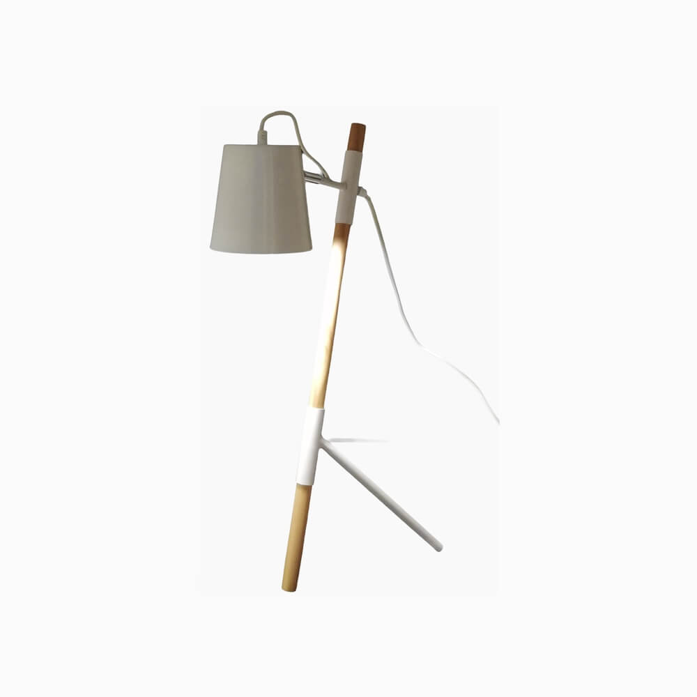 Metallic / Wood Table Lamp