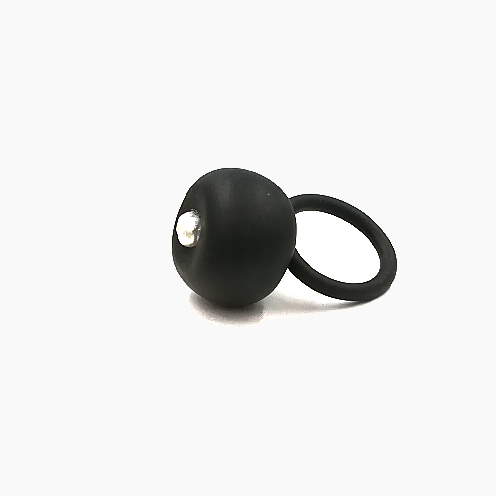 Black Ball with White Pearl on